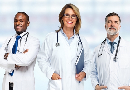 Three doctors standing